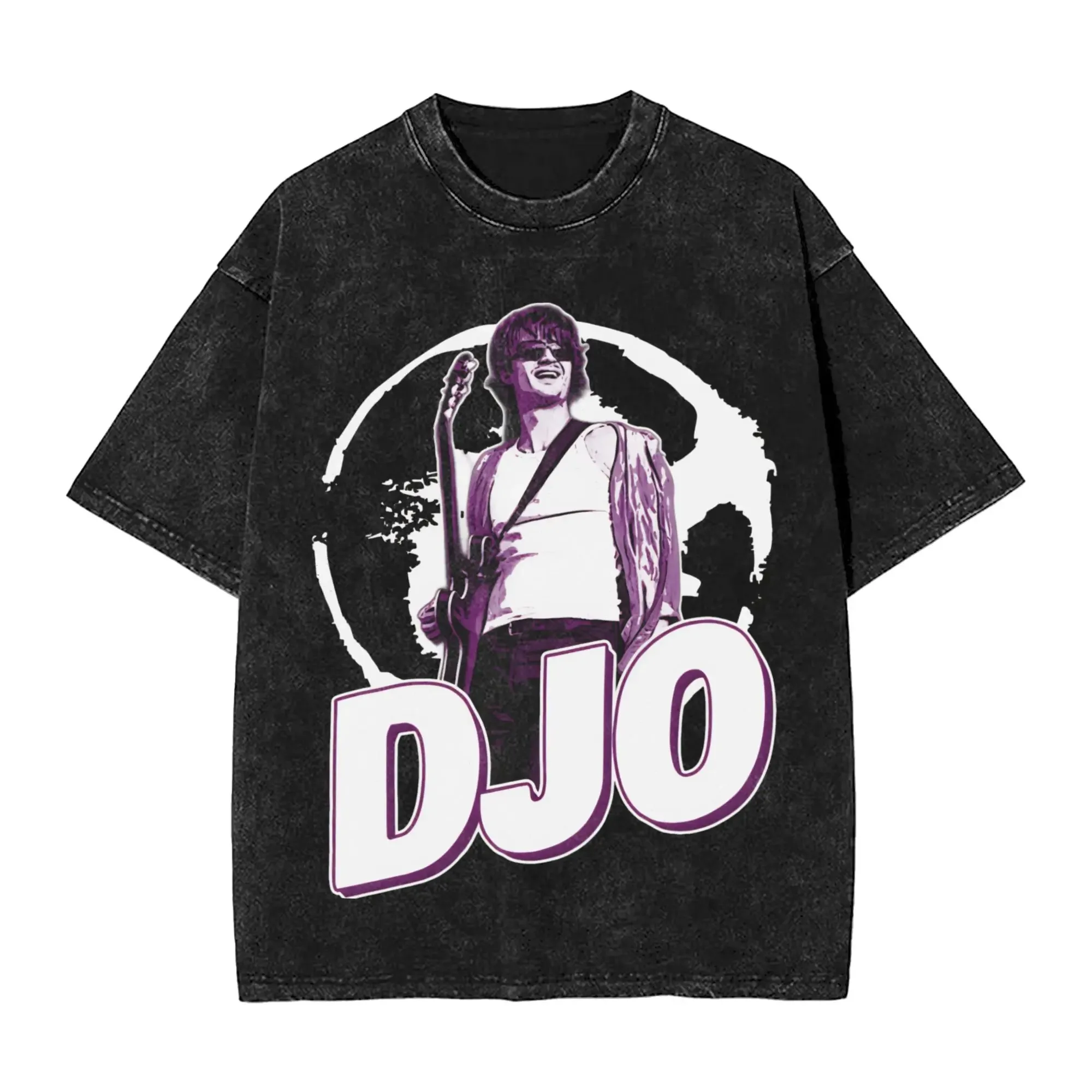 Trendiges DJO Joe Keery Grafik-Print T-Shirt für Damen und Herren Vintage Gewaschene Baumwolle Sommer Neu Harajuku High-Street Lässiges Oversize-Shirt