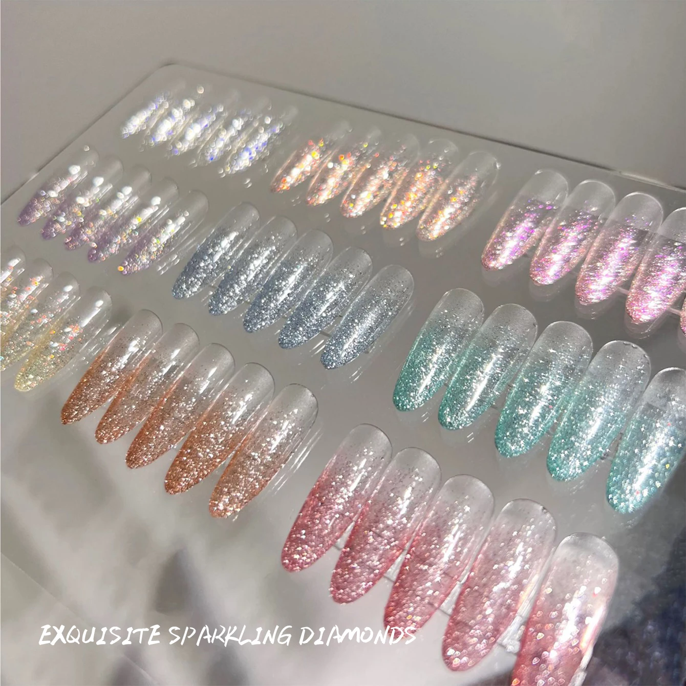 MIANEL 2026 Frühling Sommer 12ML Glänzendes Diamant-Nagelgel Hochdichter Reflektierender Glitter Holographischer Funkelnder Gebrochener Diamant Nagelkunst Image