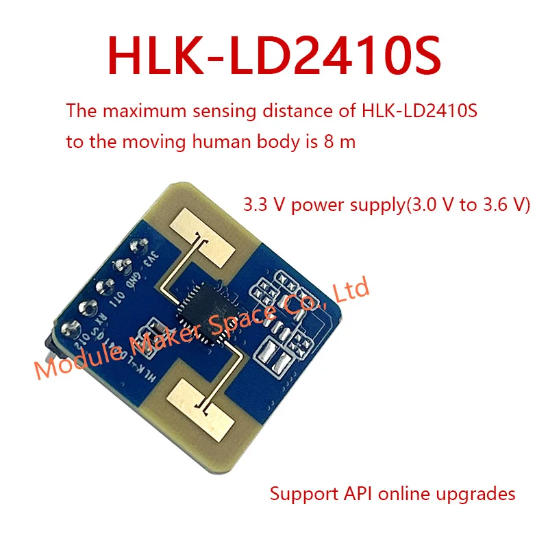 HLK-LD2410S 24-GHz-Radarsensor – Erkennung menschlicher Anwesenheit mit geringem Stromverbrauch, für intelligenten Lichtschalter, Sicherheitsalarm, drahtlose IoT-Geräte Image