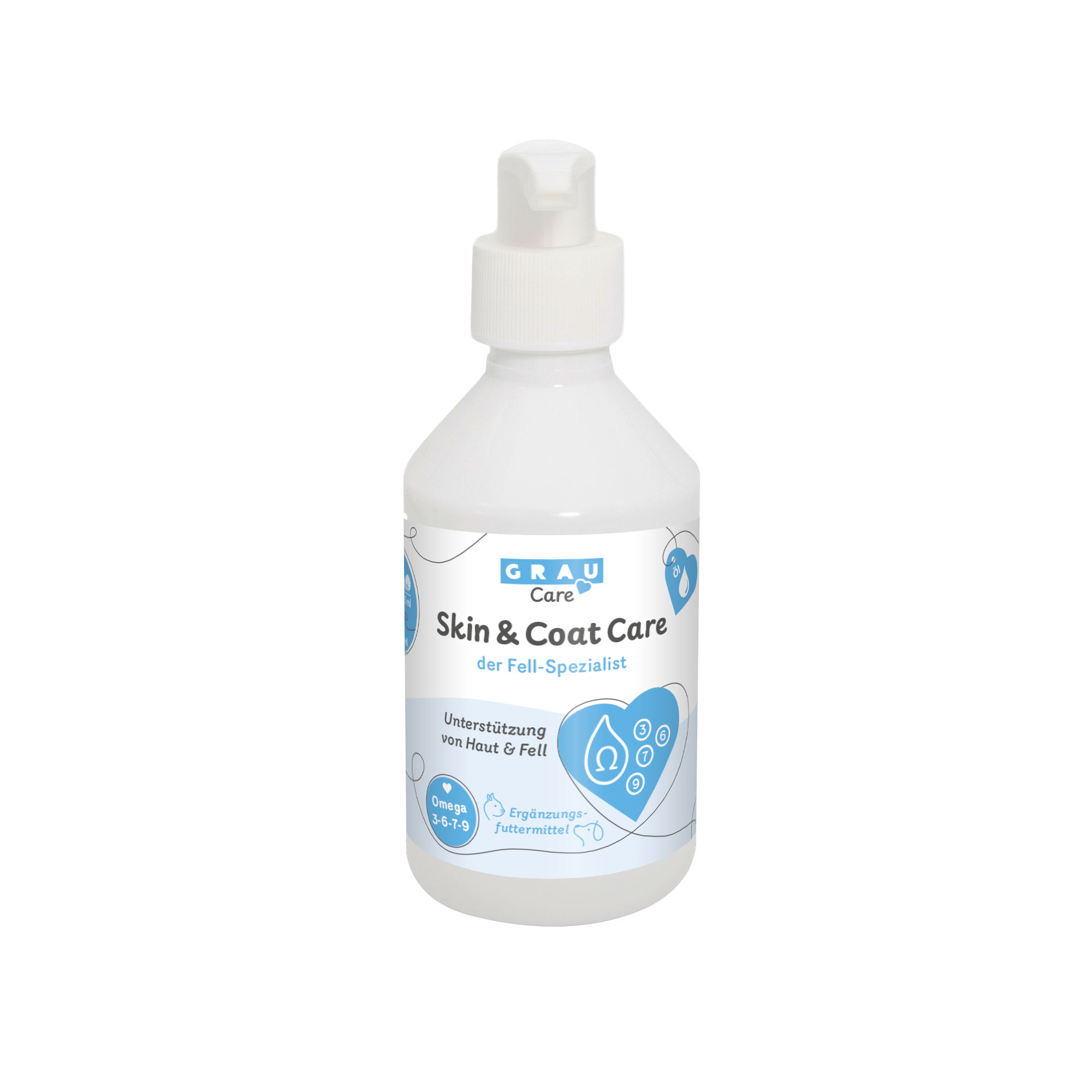 250ml GRAU Skin & Coat Care Nahrungsergänzung für Hunde