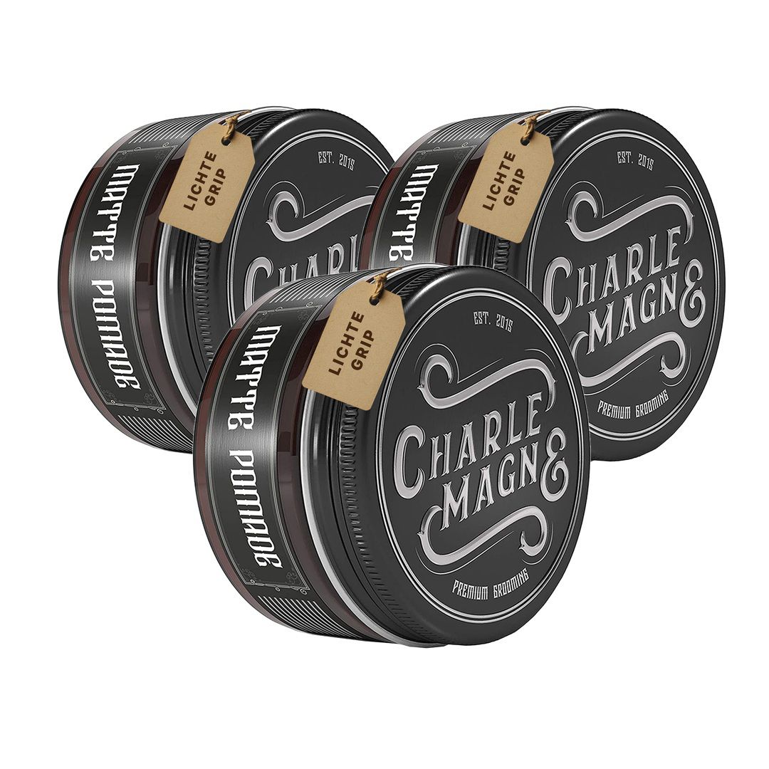 Charlemagne Pomata per capelli, set, cera da uomo a tenuta leggera, ef