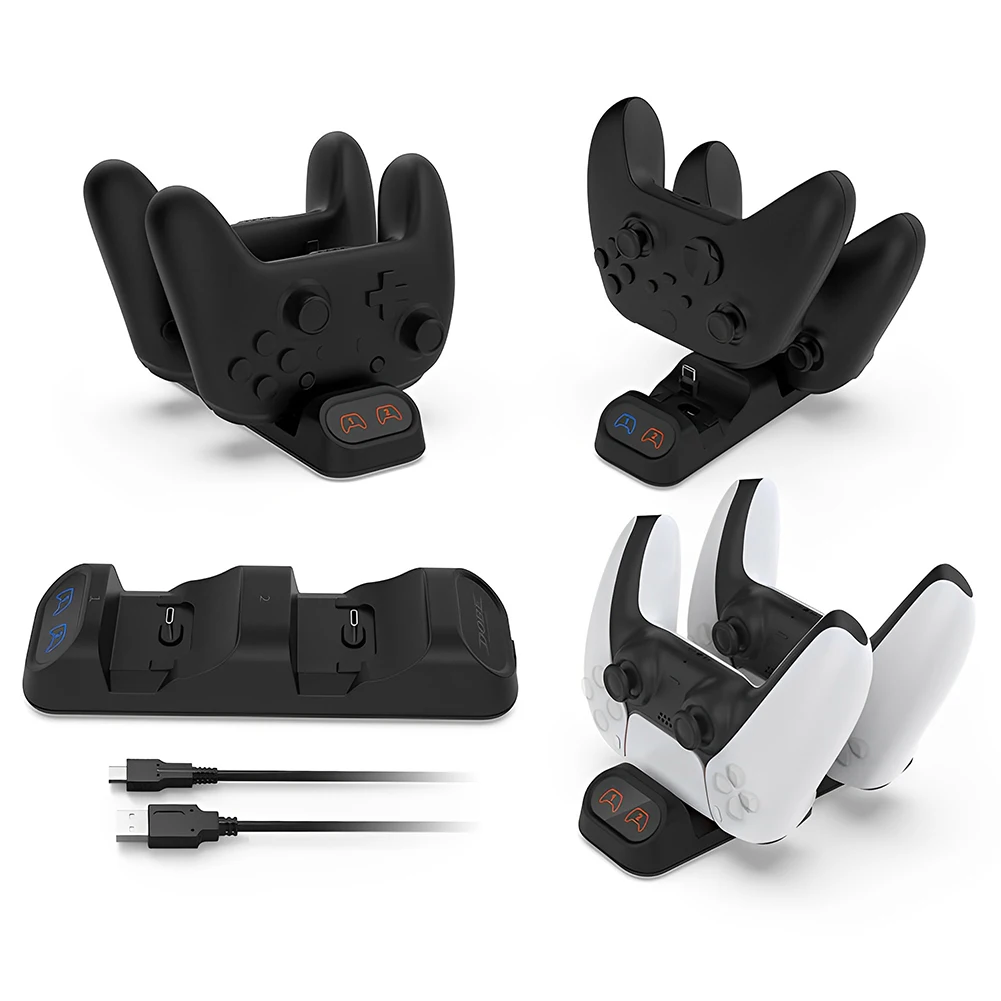 Ladestation für Switch Pro Controller mit Typ-C-Ladegerät und Ladeanzeige für Xbox Series S/X Controller Image