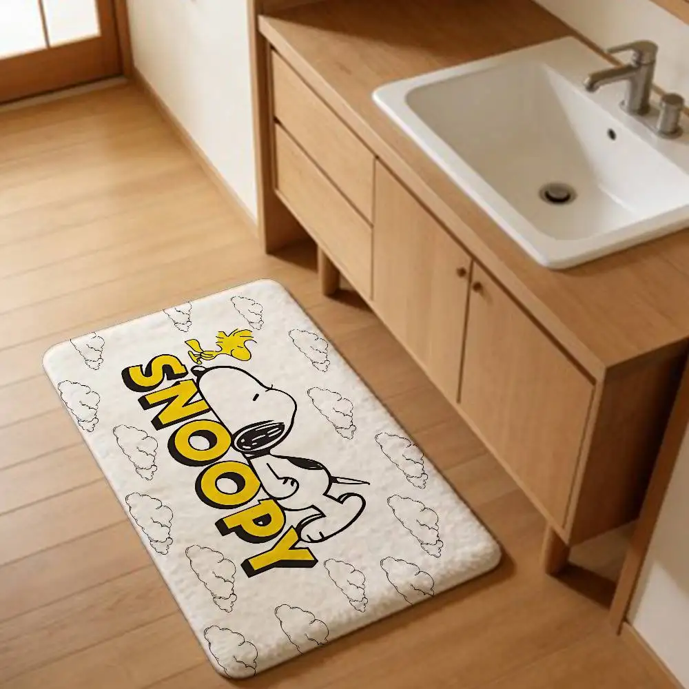 S-Snoopy Cartoon-Küchenmatte, günstiger, rutschfest, modern, für Wohnzimmer, Balkon, bedruckt, moderne Heimdekoration Image