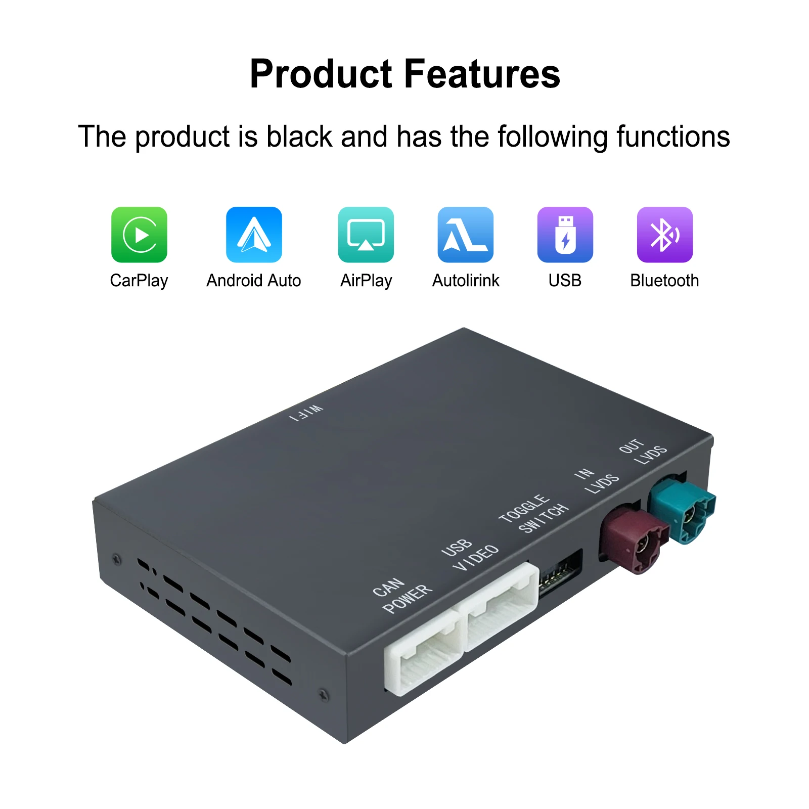 Kabelloses CarPlay Android Auto Nachrüstkit Interface OEM Bildschirm-Upgrade Decoder-Box für BMW NBT System, Unterstützt Mirror Link DSP Image