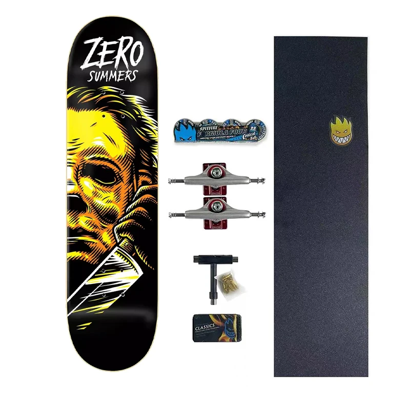 Zero Wish Baker Skateboard Kaltpressen Professionelles Skateboard Hochwertiger 7-lagiger kanadischer Ahorn Komplettes Deck in mehreren Größen