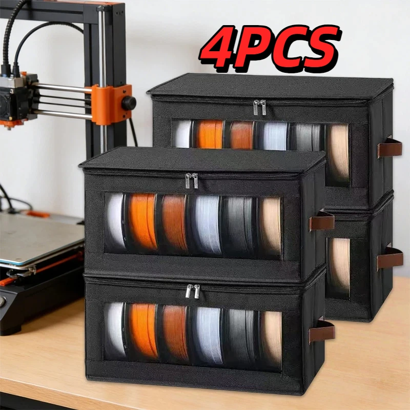 1-4 Stück 3D-Drucker Filament-Aufbewahrungsbehälter Filament-Aufbewahrungstasche 3D-Druck Zubehör Halterung für Zuhause Image