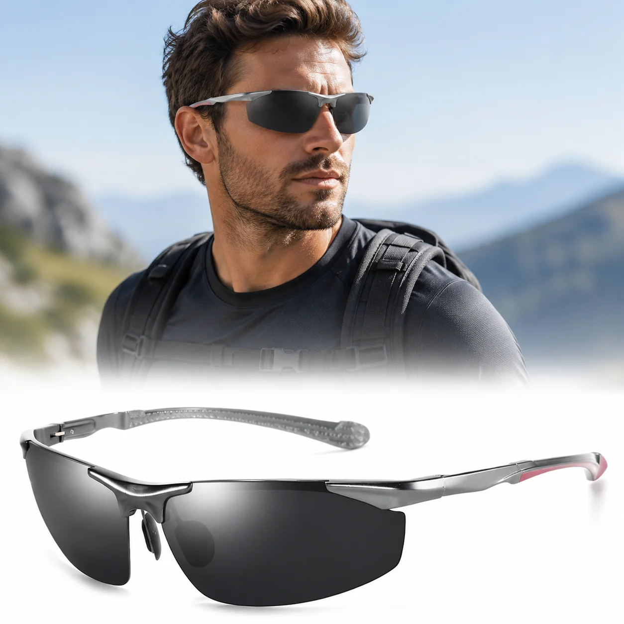 Polarisierte Aluminium-Magnesium-Sonnenbrille UV400 Fahrbrille TAC-Gläser Outdoor-Brillen Image