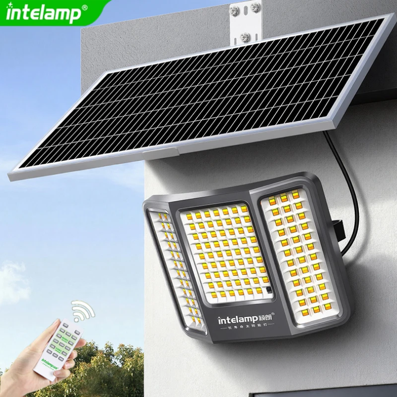 2026 Neueste 268 LED Solarleuchten für Außenbereich mit Fernbedienung, 3 Farbmodi, Wasserdichte Wandleuchten für Garten und Hof Image
