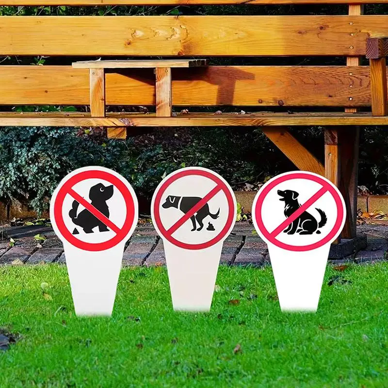 Warnschild „Kein Hundekot“ – Wasserfestes Garten-Schild mit Pfahl, Verbot des Hundeabfalls für Saubere Gärten & Nachbarschaften Image