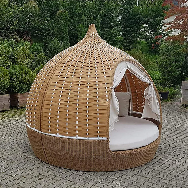 Modernes Outdoor-Sofabett für Garten, Hotel & Terrasse - Einfaches Design, vorgepackt Image
