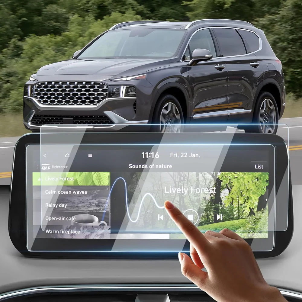 Auto Navigation Screen Protector Für Hyundai Santa Fe 2021-2023 Gehärtetes Glas 9H Härte Kratzfest Schutz Film Image