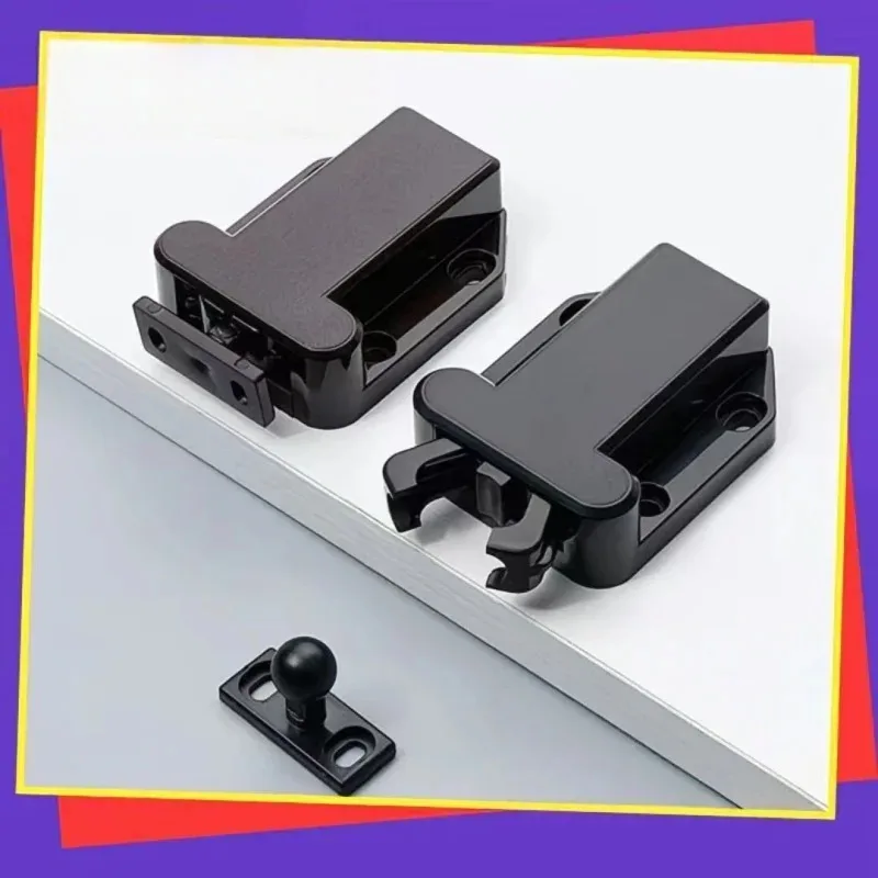 Nichtmagnetische Berührungsschließer, selbstverriegelnder Türstopper mit Rückprallfunktion für Schrank, Schublade, Garderobe – Moderne Küchenbeschläge zum Drücken Image