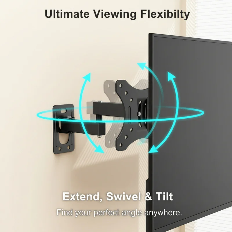 Wandhalterung Vollbeweglicher Schwenkarm Neig- und Schwenkbar für 10-32 Zoll Flach- und Curved-TV-Monitore Universal Image