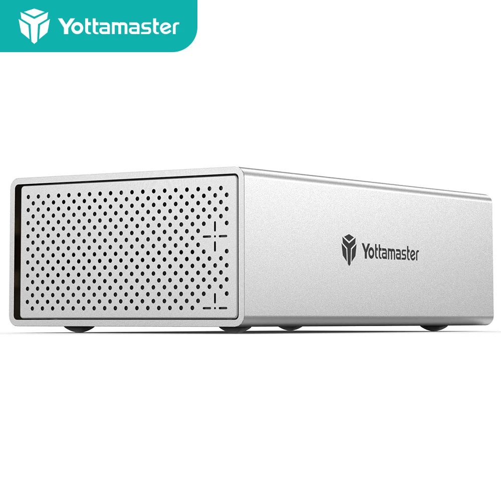 Yottamaster 2-Slot RAID-Gehäuse 6Gbps USB 3.0 zu SATA III RAID-Gehäuse für 3,5/2,5 Zoll SATA HDD/SSD 2*16TB Festplattengehäuse Image