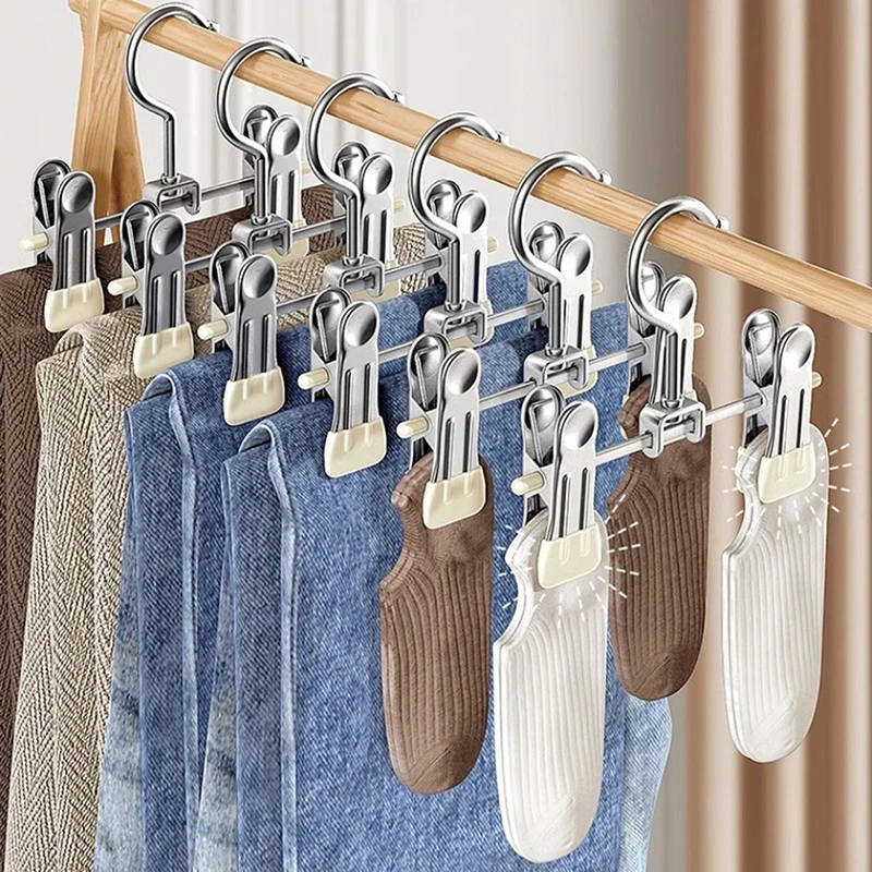 5 Stück nahtlose Hosenhalter aus Edelstahl, verstellbarer Schuhhalter aus Edelstahl, Hosenhalter, Stiefelhalter, tragbar