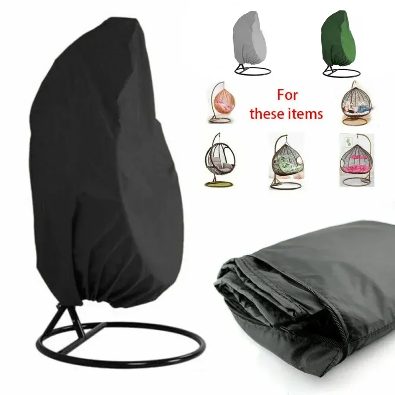 Schaukel Hängesessel Staubschutz Eierschale Stuhlbezug Eierkissen Wasserdicht Garten Außenterrasse Schwarz Grau Grün Modestil