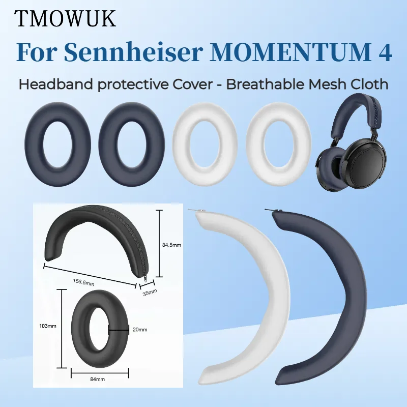 Silikon-Schutzhülle, Kopfband-Ohrkappe, wasserdicht und waschbar, für Sennheiser MOMENTUM 4-köpfige, getragene Ohrhörer TOMWUK Image
