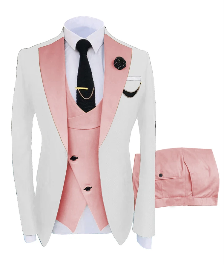 2023 popolare tailleur tailleur + gilet + tailleur pantalone 3 pezzi da sposa smoking da uomo