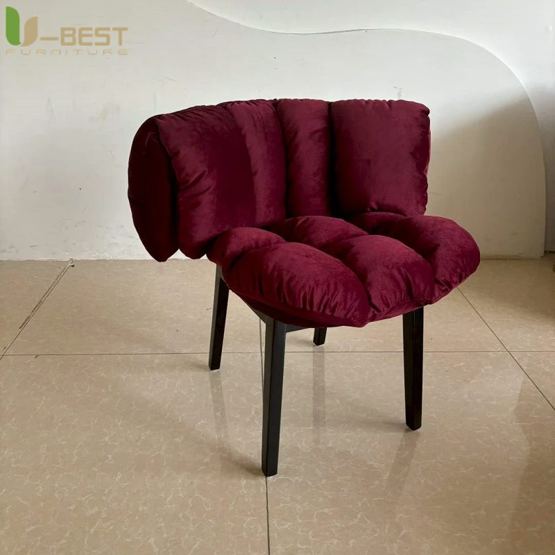 Sedia da Pranzo U-best per Hotel e Ufficio Design Moderno e Minimalista Rivestimento in Tessuto Struttura in Legno per Ristoranti e Caffè Lussuosa e Commerciale