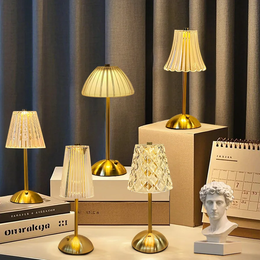 Lampe à capteur tactile LED rechargeable, lampe de table 3 couleurs, lampe de chevet, lampe de bureau, lumière ambiante créative, barre lumineuse, lampe de décoration extérieure