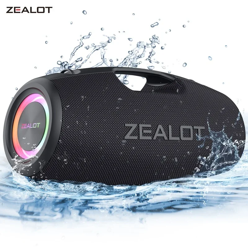 ZEALOT-S78 Enceinte Bluetooth 120W avec excellente performance des basses, enceinte HiFi