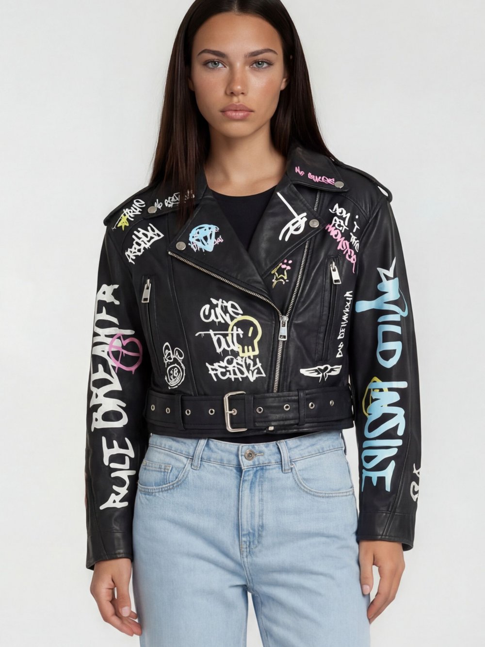 Trueprodigy Lederjacke Damen schwarz, XS Image