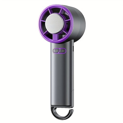 Handventilator mit Kühlkompresse, tragbarer Ventilator mit Eiskühlplatte, schneller, per USB aufladbarer Mini-Turboventilator, 3-in-1-Ventilator zum Aufstellen, Hängen und für Reisen, Make-up und Image