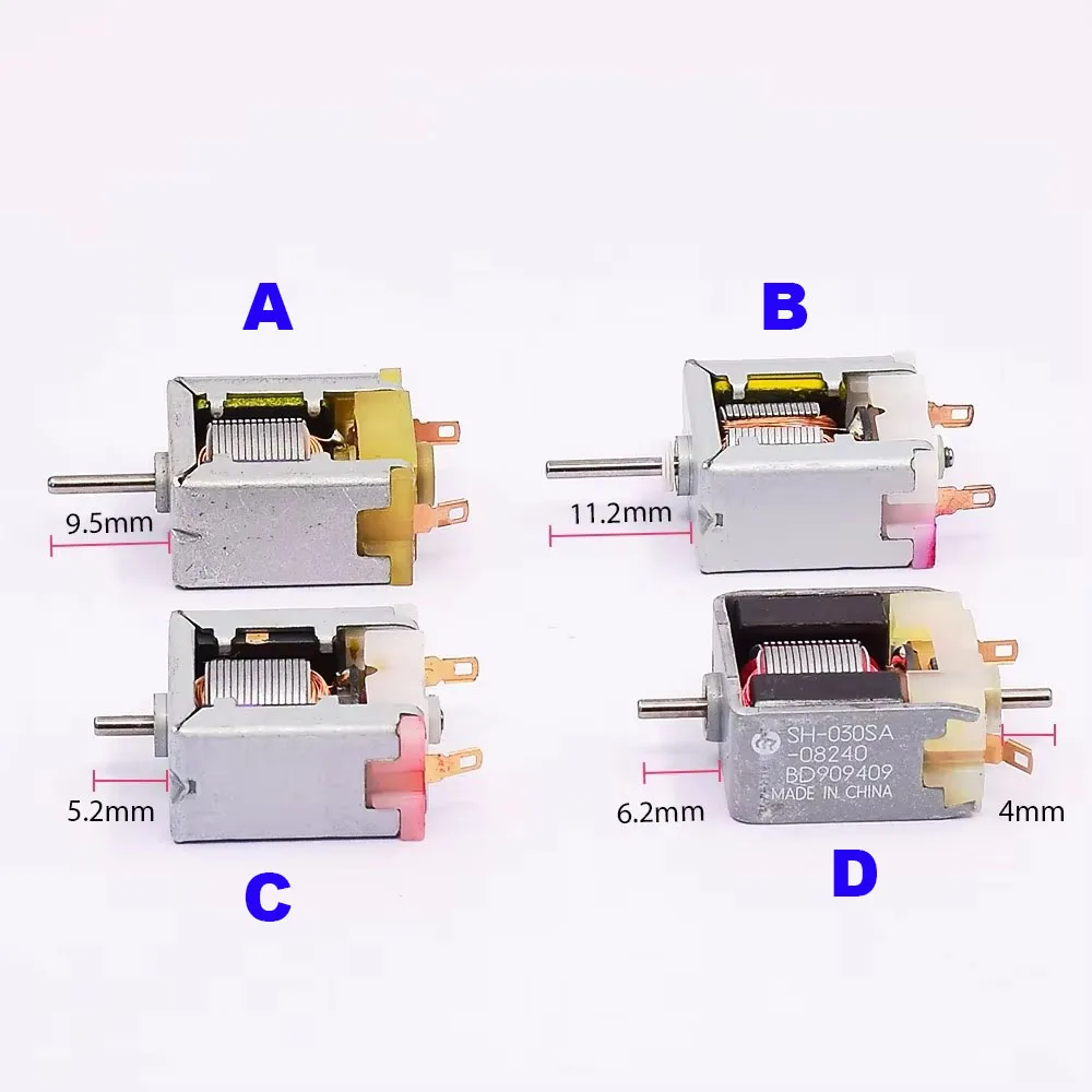 Micro 18mm 020 Motore Quadrato Nudo DC 1.5V 3V 5V 6V 9V 12V Motore Elettrico Ad Alta Velocità Per Il FAI DA TE Hobby Giocattolo RC Treno modello HO Slot auto