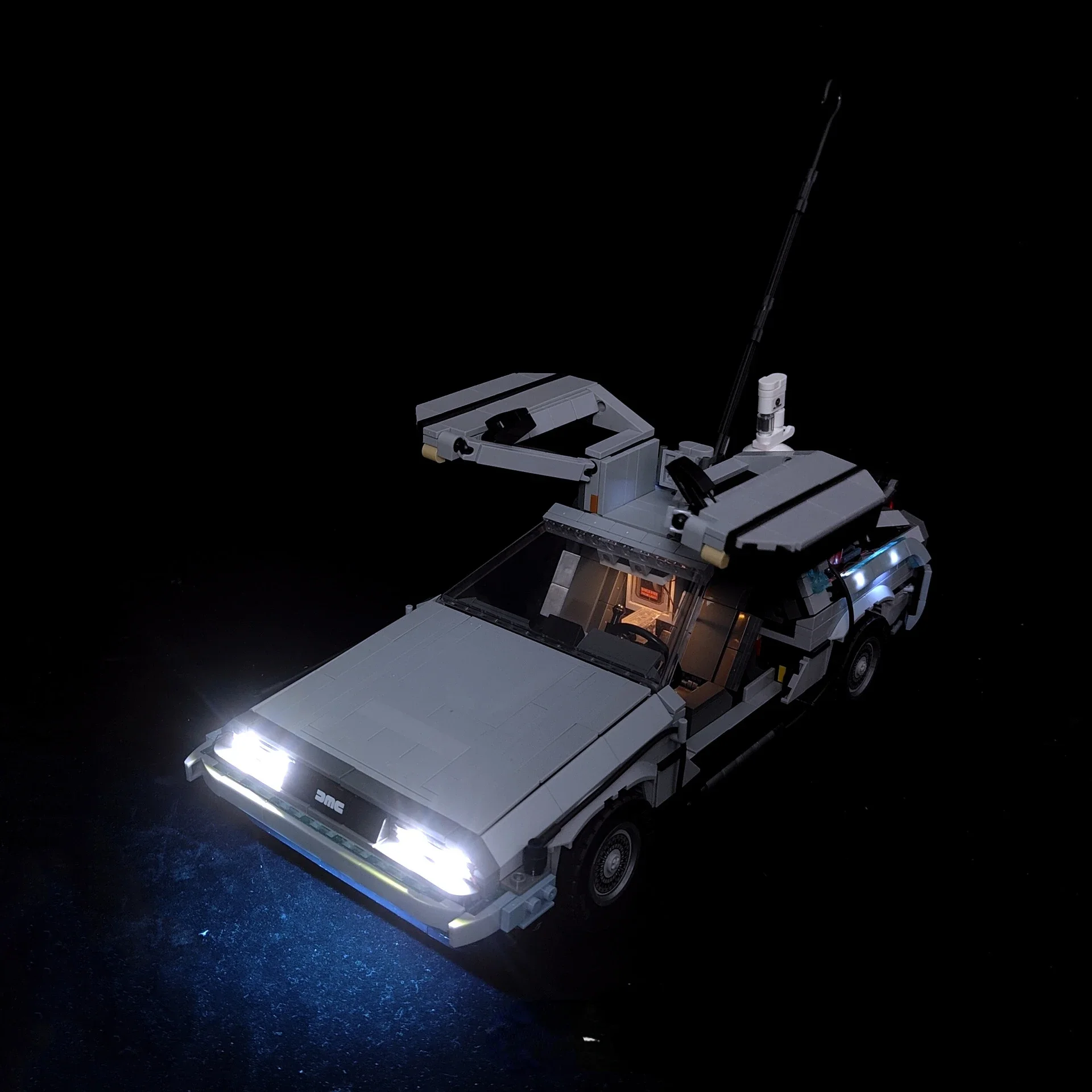 LED Light Kit for Back To The Future Time Machine Car Building Blocks 10300 DIY Lamp Toys Gift Lighting Set Not Included Car