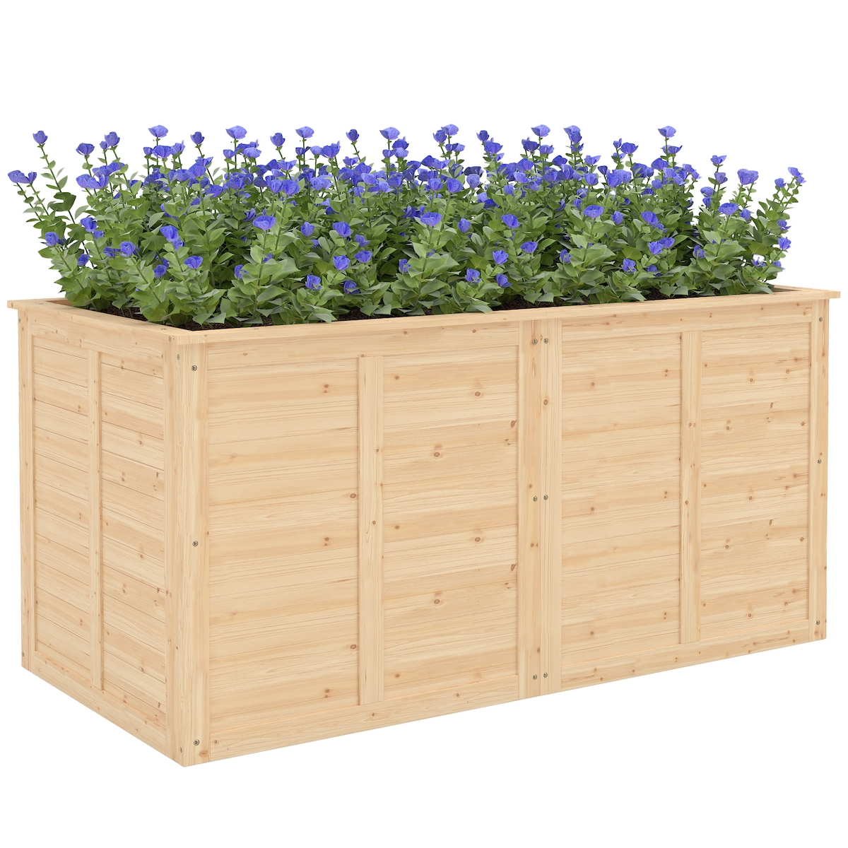 Outsunny-Hochbeet-152L x 77B x 77H cm-Naturholz Image