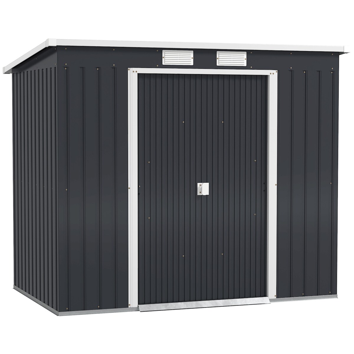 Outsunny-Gartenhaus-213L x 130B x 172H cm-Dunkelgrau Image