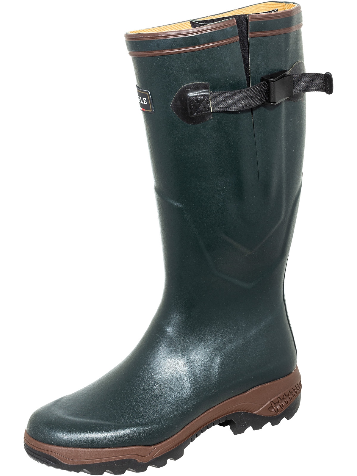 Gummistiefel AIGLE "Parcours Vario 2", Damen, Gr. 46, braun (bronze), Obermaterial: 100% Gummi rubber., Schuhe Gummistiefel