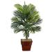 Nearly Natural 38 Areca Palm with Wicker Basket Artificial Plant in Green