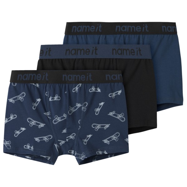 Name it - Kid's NKMBoxer Titan Skater 3-Pack - Unterhose Gr 134/140 blau