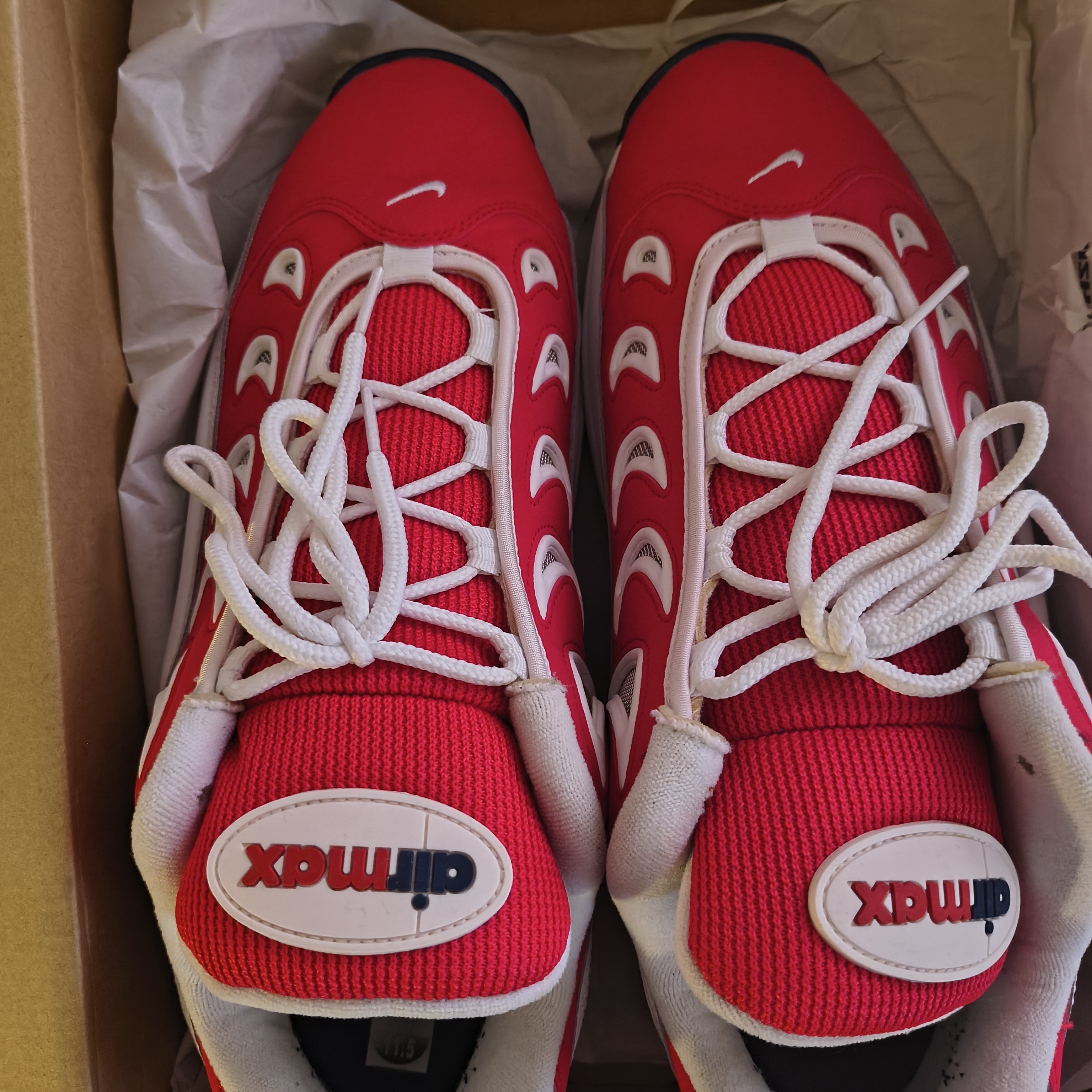 Nike Shoes | Men's Red Air Nike Sneakers | Color: Red/White | Size: 11.5