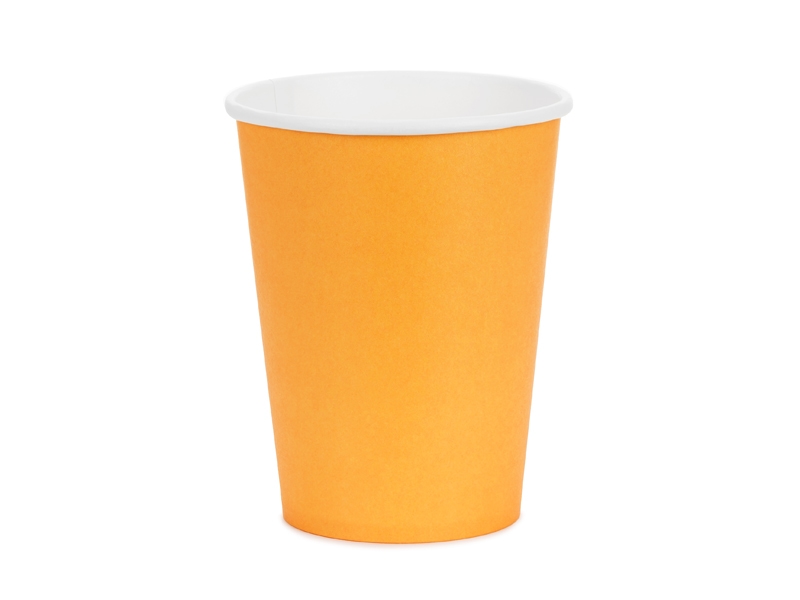 150x Pappbecher, hellorange, 250ml Image