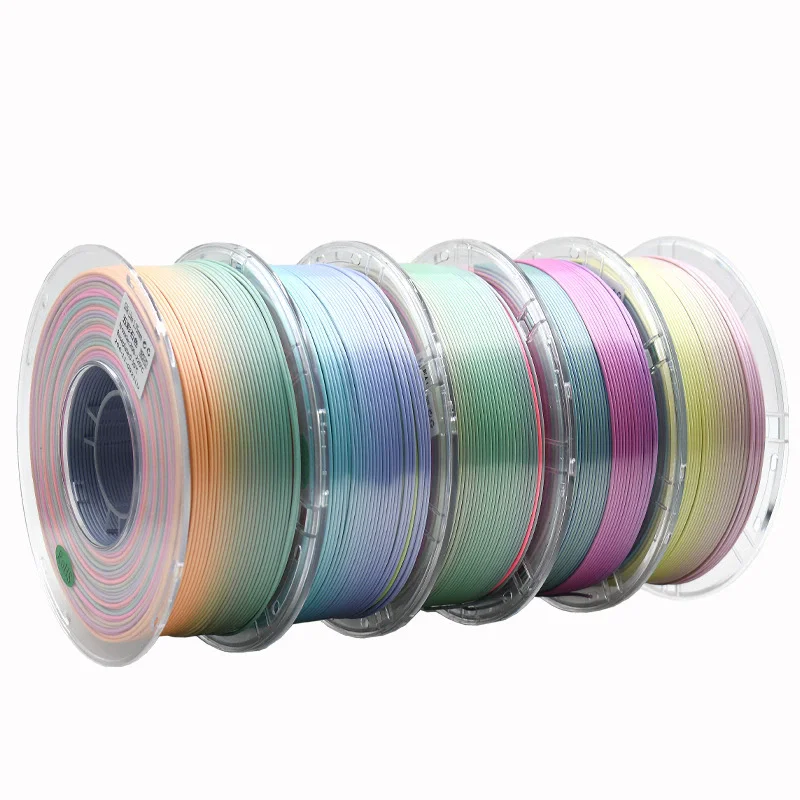 3D-Drucker Filament PLA 1,75mm Seidenfilament PLA Regenbogen 3D-Druck Kunststoffmaterial Mehrfarbig Image