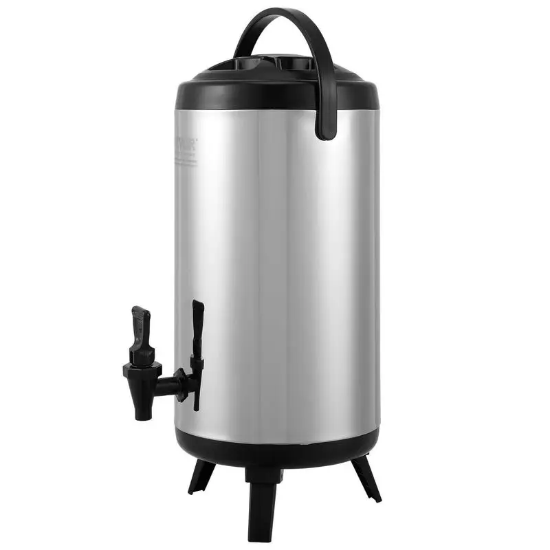 Dispenser per bevande calde e fredde, fontanella in acciaio inox per acqua calda e fredda, grande dispenser con rubinetto. Borraccia termica portatile per caffè, acqua, succhi, ideale per bar e