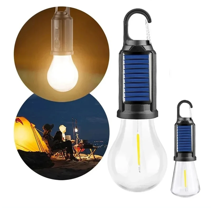 Wiederaufladbare Solar-LED-Außenleuchte, Wasserdichte Tragbare Taschenlampe Laterne Notbeleuchtung für Camping Angeln Outdoor-Nutzung