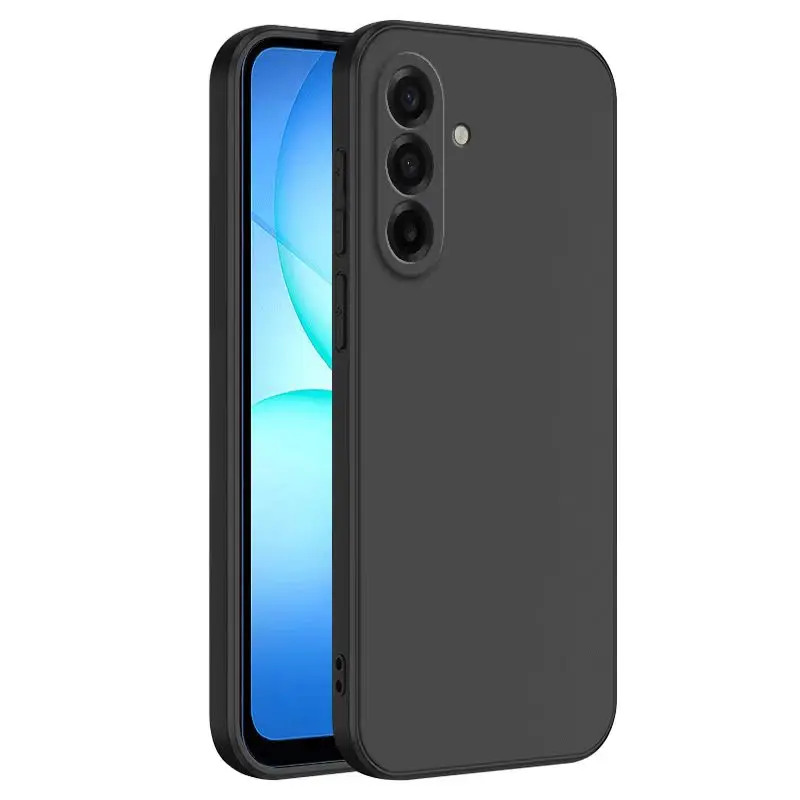 Stoßfeste Silikon-TPU-Handyhülle für Samsung Galaxy A17 A07 A37 A57 A06 A16 A26 A36 A56 A15 A25 A35 A55 Schwarze Weiche Rückabdeckung