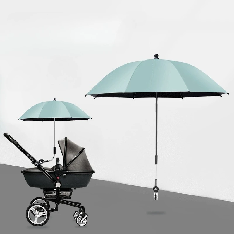 Kinderwagen-Sonnenschirm Vinyl UV-Schutz Kinderwagen-Regenschirm Sonnenschutz-Schirm