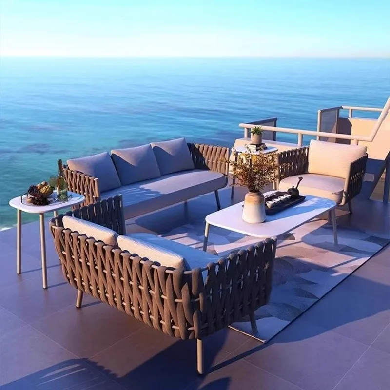 Retro Kunststoff Gartenmöbel Sets Metall Luxus Gartenmöbel Sets Film Rund Loungeset Garten Terrassenmöbel Outdoor Set