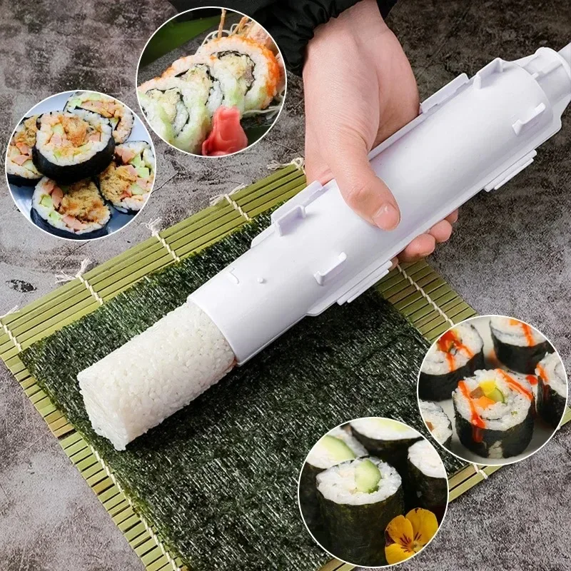 DIY Zylinder Sushi, Der Maschine Schnell Sushi Bazooka Japanische Gerollte Reis Fleisch Form Reis Ball Form Küche Bento Zubehör Image