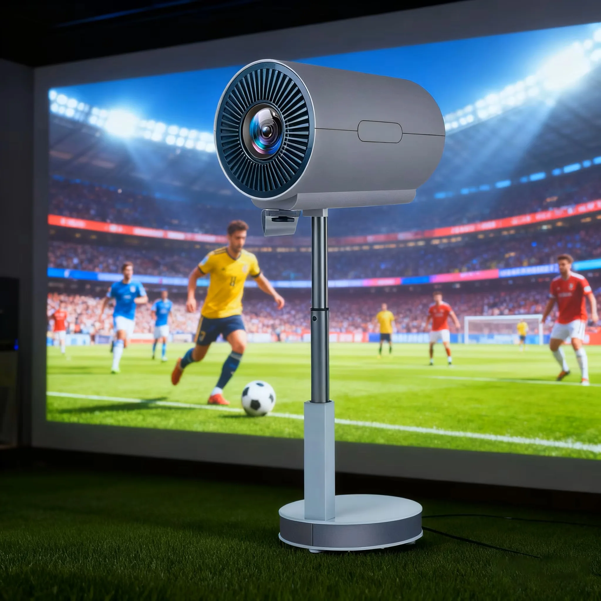 2026 NEUER Android 13.0 Mini-Projektor 4K mit nativer 1080P 500 ANSI Elektrischer Fokus Heimprojektor mit Standfuß Image