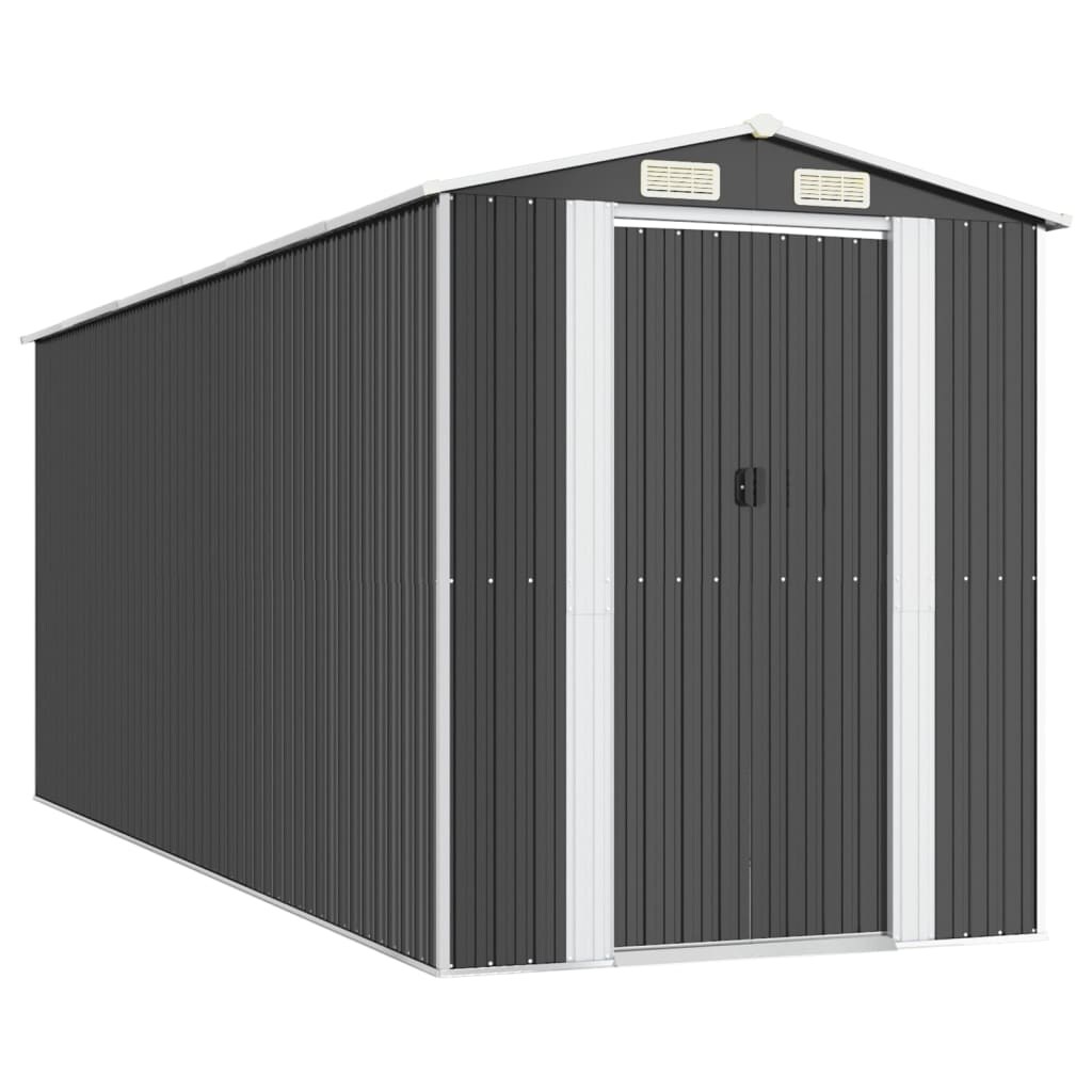 vidaXL Geräteschuppen Anthrazit 192x523x223 cm Verzinkter Stahl Image