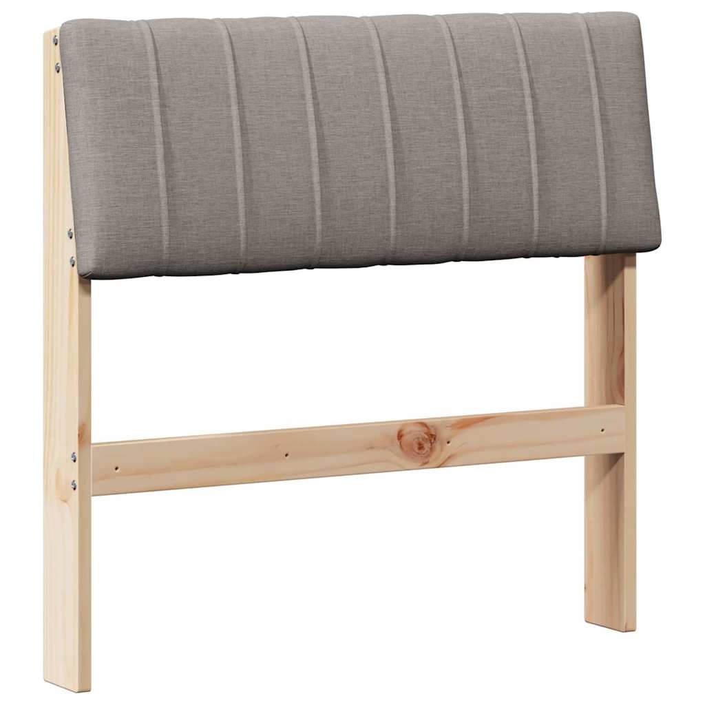vidaXL Gepolstertes Kopfteil Taupe 75 cm Massives Kiefernholz Image