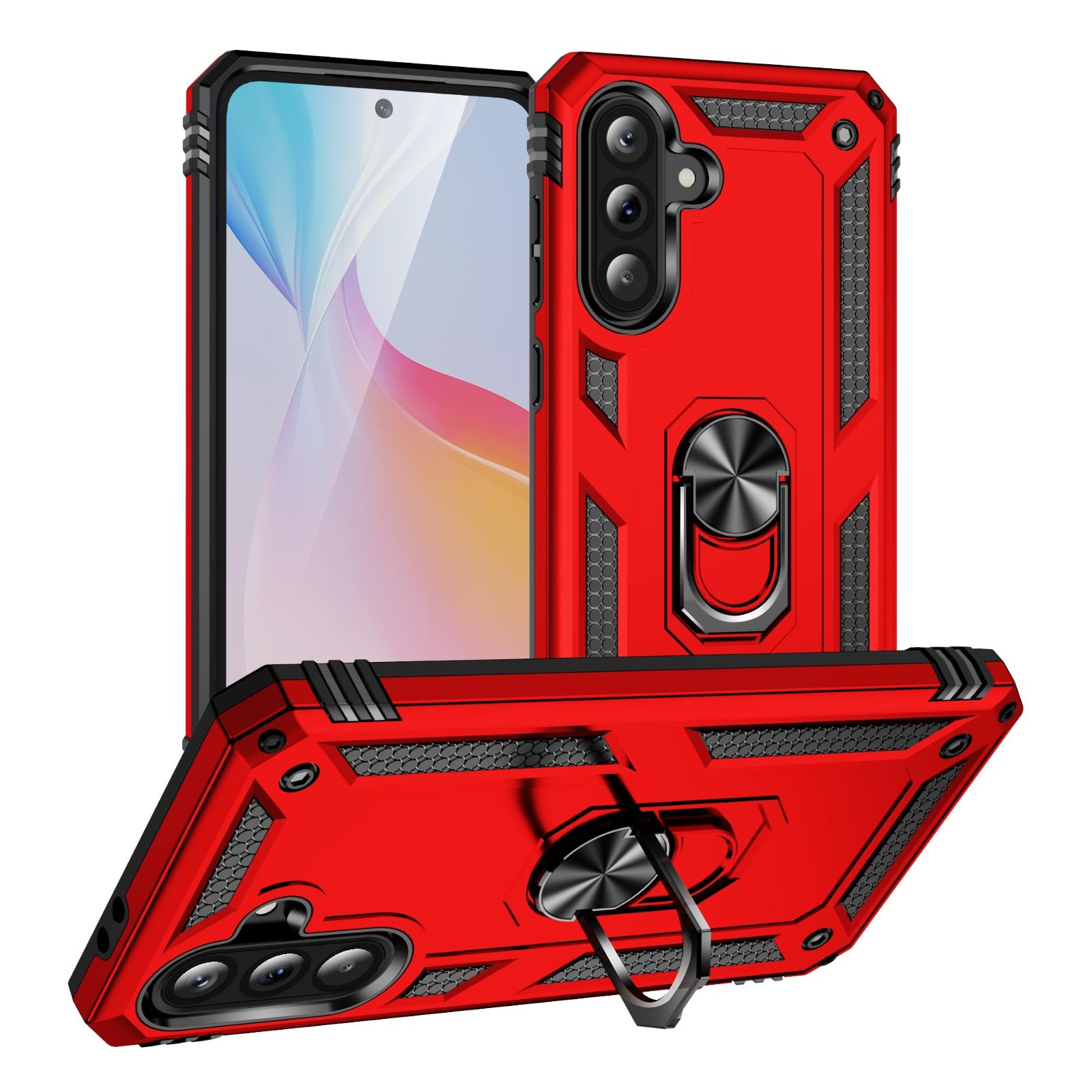 Samsung Galaxy Shockproof Protective Case With Holder Stand, TPU + PC Armor For Samsung Galaxy A36 5G gold
