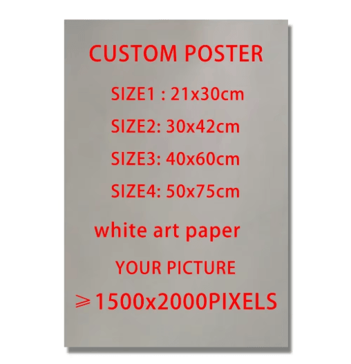 Custom Anime Poster Personalized Character & Pet Matte Art Print Wall Decor 30x42cm