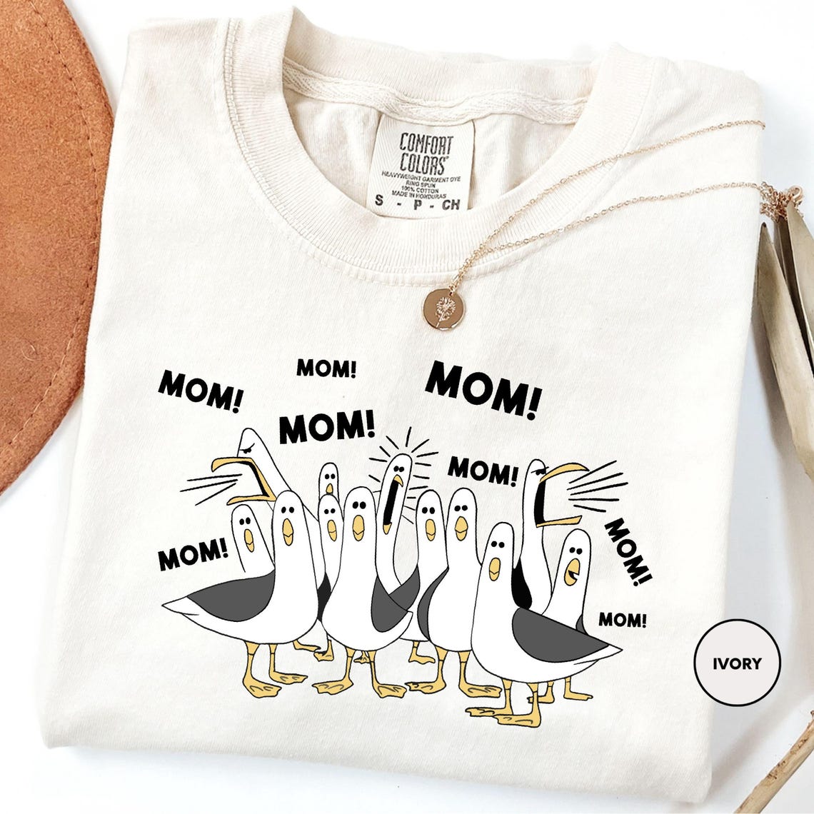Mom Mom Mom Shirt Funny Duck Mom Graphic Tee Cute Mom Life Outfit Gift brown 2xl sweatshirt