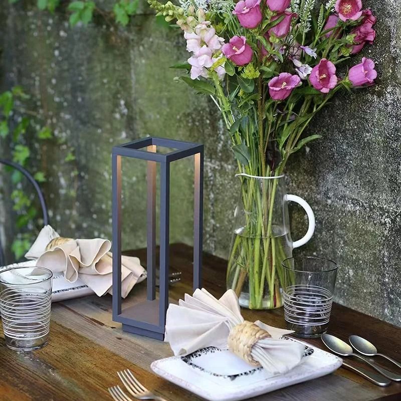 Modern European Rechargeable LED Table Lamp Cordless Hotel Style Ambient Light green